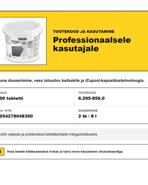 Kärcher CarpetPro RM 760 iCapsol puhastustabletid, 200 tk, detailid