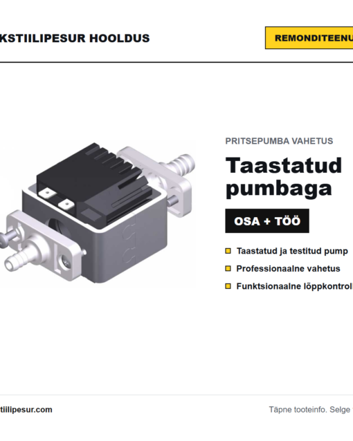 Kärcher Puzzi pritsepumba vahetus taastatud pumbaga, ülevaade