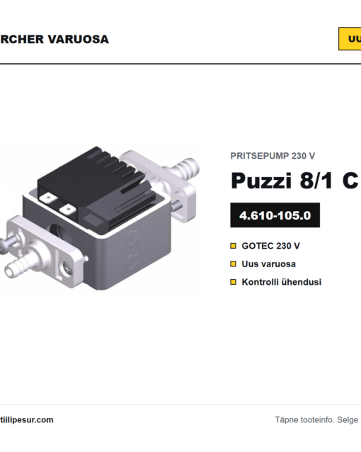 Kärcher Puzzi 8/1 C pritsepump 230 V, 4.610-105.0, ülevaade
